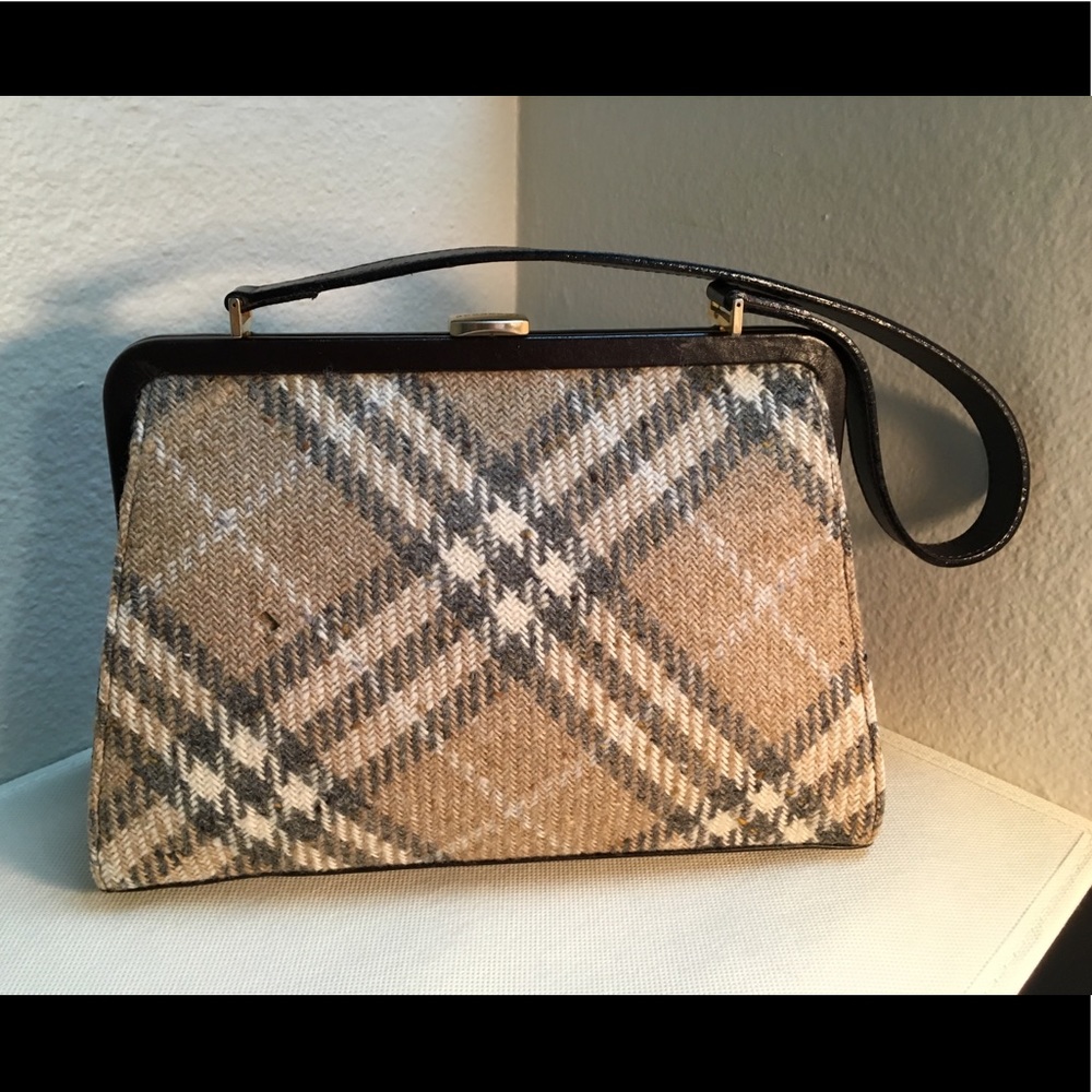 Burberry 👜 Classic Wool Small Handbag Purse